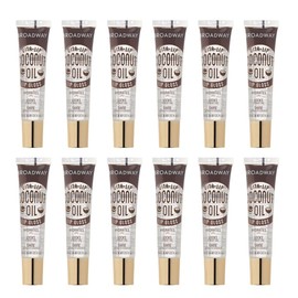 KISS Broadway - Brillo de labios transparente, 14 ml, 12 unidades (aceite de coco)                                                                    
