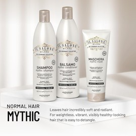 Il Salone Milano Professional Mythic Shampoo - Moisturizing Shampoo for Normal Hair - Gently Cleanses While Adding Shine, Softness, and Hydration – Salon Quality Hair Care (33.8 Fl Oz / 1000 ml)