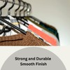 STRAAME Black Plastic Hangers with Hooks - Adult Premium Clothes