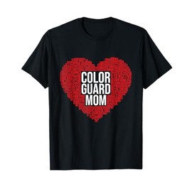 Color Guard Mom - Wordcloud Marching Band Rifle Flag Tossing T-Shirt