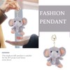 TOYANDONA Car Key Holder Plush Elephant Keychain Stuffed Animal: Small