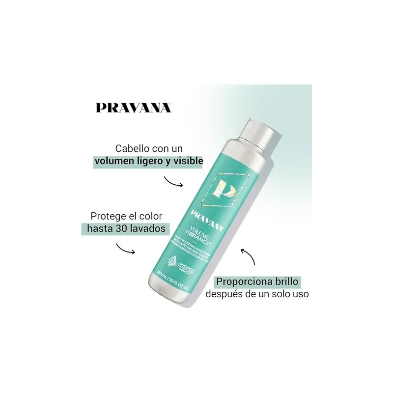 Kit Shampoo Y Acondicionador Pravana Volume Vibrance 300 Ml