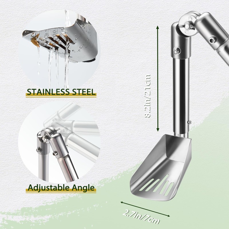 Gutter Cleaning Tools, 6.4FT Gutter Cleaner with Pole & Gutter