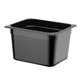 HENDI Gastronorm Container, Temperature Resistant from -40° to 110°C, Scale, Odourless and Tasteless, 12.5 L, Polycarbonate, GN 1/2, 325 x 265 x (H) 200 mm, Black