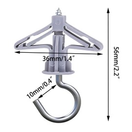 Hollow-Wall Anchors, Drywall Anchor kit with Screws, Self-Drilling Hollow Wall Anchor, Grey, 65Lbs (One Size, Anchor 30pcs+Screw 30pcs)