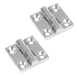AMYSPORTS Heavy Duty Boat Hinge Strap Mirror Polished Marine Hinges Mount Hardware Hatch Stainless Hinge Door Corrosion Resistance SUS316 1.51 inch x 1.51 inch 2pcs