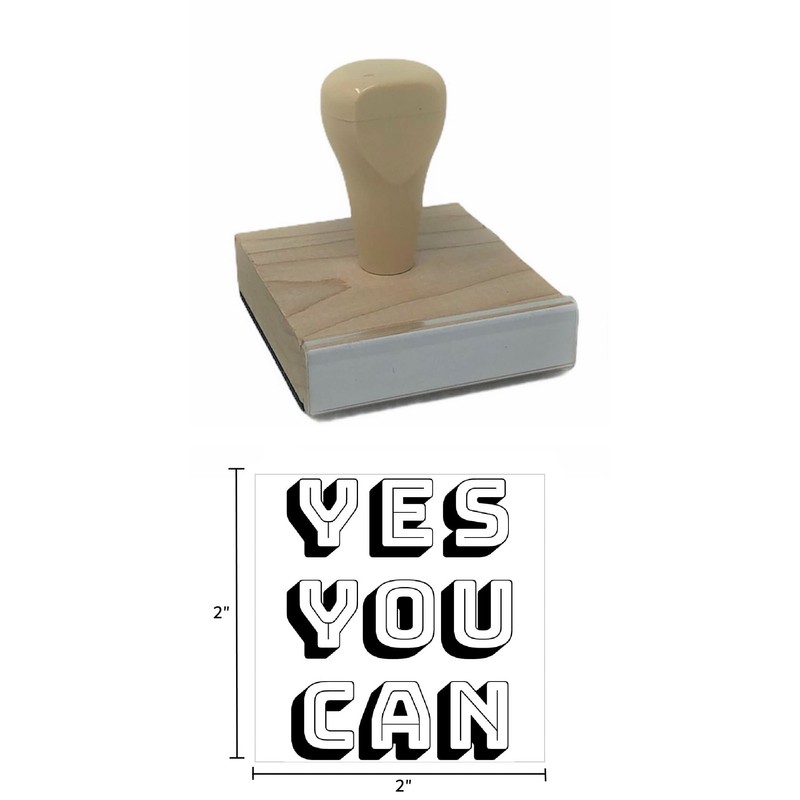 Infusion Yes You Can Rubber Stamp, 2 X 2'' Wood