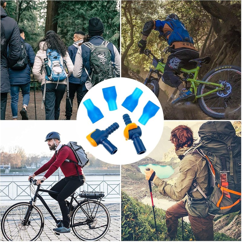 QOOWFEANIG 9Pcs Bite Valve Replacement,Bladder Nozzle Hydration Pack Bladder Tip