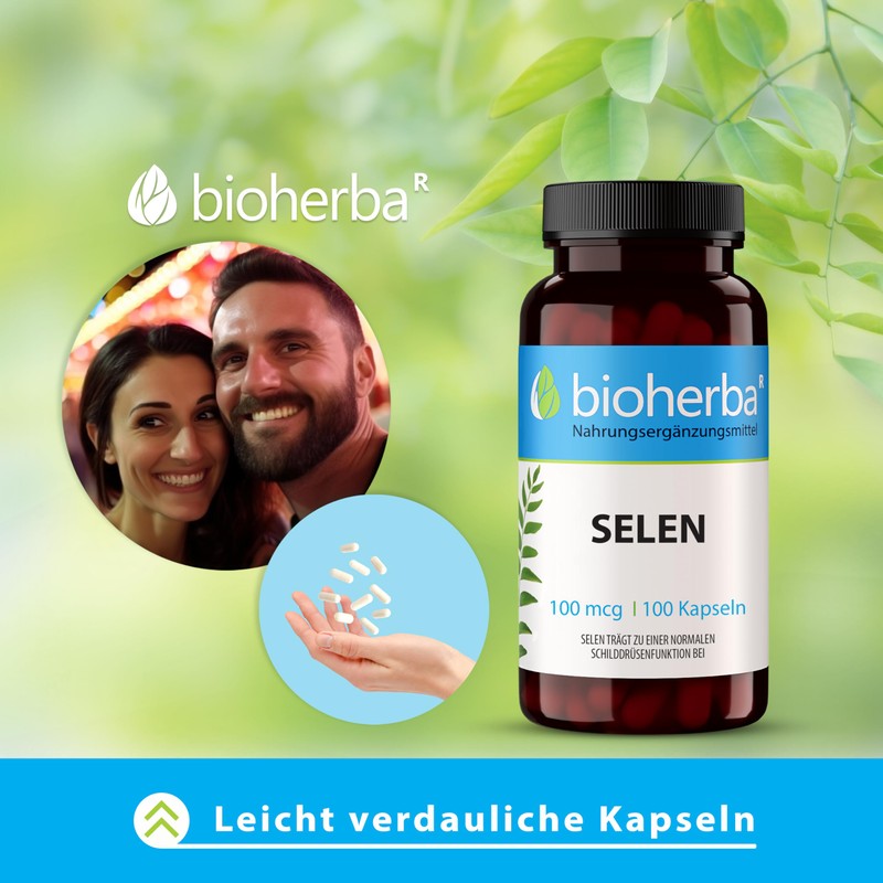 High Dose Selenium - 100 mcg 100 Capsules by BIOHERBA
