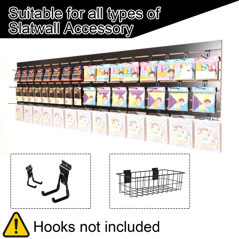 FRAYSCENT Slat Wall Paneling for Retail Display 2 Pack 4'x2',