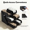 SNKOURIN 6 Compartment Serve Condiment Bin, 3-Tier Self Serve Countertop