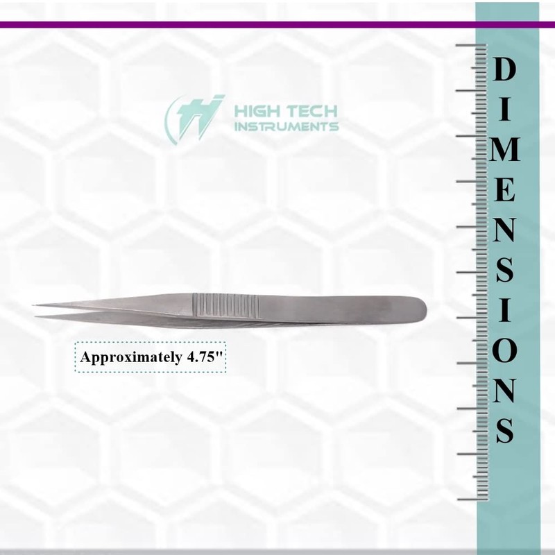 Professional Eyelash Tweezers Sharp, Needle Nose, Stainless Steel, Tweezers Precision