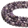 Natural Teeth Amethyst Barrel Shape Beads Size 10x10mm 15.5'' Strand