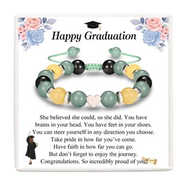 KORAS Graduation Gifts for Her, Graduation Gifts Crystals Bracelet, Graduation Bracelet Presents for Her Daughter Granddaughter Friend