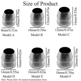 TopHomer 10Pcs Round Wedges Carbon Steel Axe Wedge Hammer Reinforcing Chisel Conical Handle Splitting Wedge for Carpenters, Builders(8 mm)