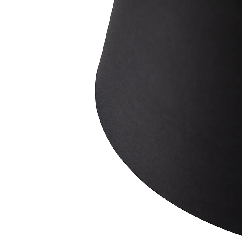 QAZQA Modern Cotton Lampshade Black 32I25I18 with Gold I Brass