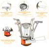 ASSRECT Camping Gas Stove, Portable Windproof Backpacking Stove with Piezo