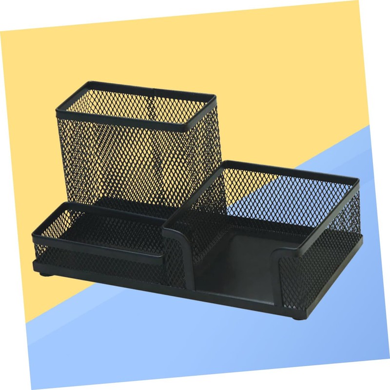 TEHAUX Metal Mesh Desk Organizer Sturdy Storage Case for Office