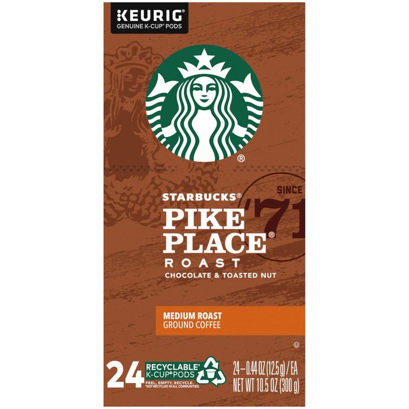 Starbucks Pike Place Coffee K Cup, 5 Pound