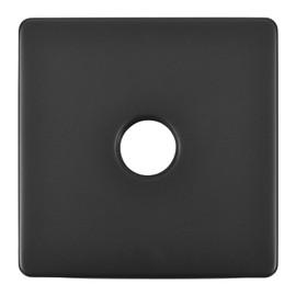 sourcing map Square Shower Arm Flange, 3.5" Stainless Steel Escutcheon Plate for Covering Gaps Holes, Fits All Standard Diameter Pipe, Black