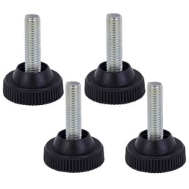Bulldog Castors Adjustable Levelling Feet - Set of 4 - M8 Thread with 30mm Foot Diameter - Ideal for Furniture, Appliances and Small Equipment
