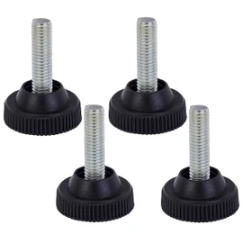 Bulldog Castors Adjustable Levelling Feet - Set of 4 - M8 Thread with 30mm Foot Diameter - Ideal for Furniture, Appliances and Small Equipment