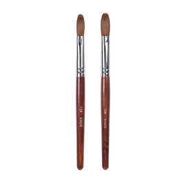 Kolinsky Sable Hair Nail Brush Red Wood Pen UV Gel Nail Art Manicure Painting Tool Pack of 2