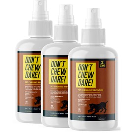 Zone Protects Don't Chew Dare Pet Chewing Deterrent – Triple Pack Bundle (Three 4oz Bottles), Natural Orange Bitters, Stops Dogs and Cats from Chewing