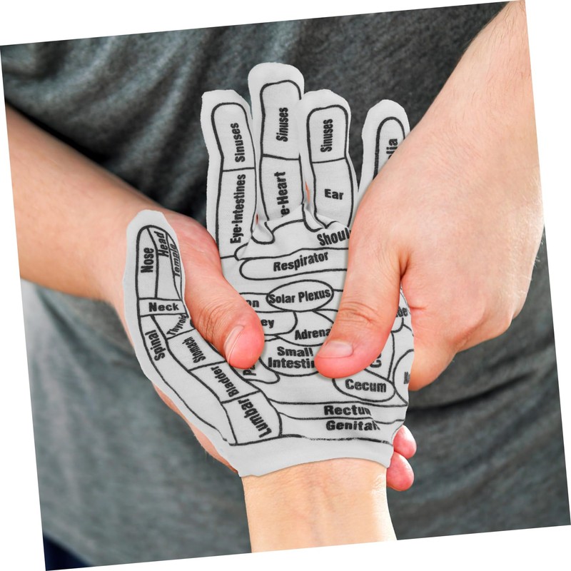 Gatuida 1 Set Reflexology Massage Gloves with Acupoint Tools Lightweight