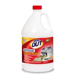 Iron OUT Liquid Rust Stain Remover, Pre-mixed, Quickly Removes Rust Stains from Concrete, Vinyl and Other Outdoor Surfaces, No Scrubbing, Safe to Use, Made in the USA, 1 Gallon