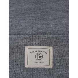 SCHIETWETTER Accessory Unisex Knitted Captain Hook Beanie Fine Knit Winter Hat for Women Men Plain, grey melange