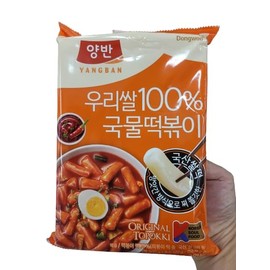 Dongwon Yangban Korean Rice Tteokbokki Soup Type 떡뽁기 100% Korean Rice, Instant Toppokki with Original Spicy Sauce, Ready-to-Cook Meal Kit, 420g (2 Servings) I DAHLORE