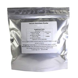 Calcium Ascorbate Powder, 1 oz Bag Food Grade FCC USP BIoActive Non-GMO Vitamin C Contains Ascorbic Acid