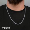 VEXXS Curb Chain Cuban Stainless Steel 18 Carat Gold-Plated 5