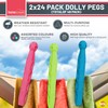 48pk Plastic Dolly Pegs For Washing Line | Heavy Duty