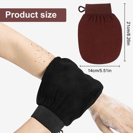 Pack of 2 Korean Exfoliating Gloves, Exfoliating Gloves for Bath, Exfoliating Gloves, Body Exfoliating Gloves for Ingrown Hair and Dandruff Removal