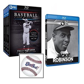 Baseball: A Film by Ken Burns (Fully Restored Version) + Ken Burns: Jackie Robinson Combo (13 Discs) PLUS Bonus Baseball Sticker