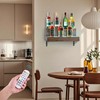 Wine Rack with LED Light Liquor Bottle Display Shelf Wall