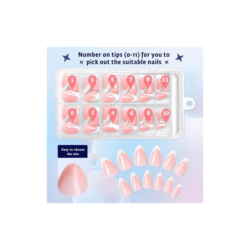 Uñas Postizas Cortas, 120 Piezas Tips Uña Acrilicasuñas postizas de