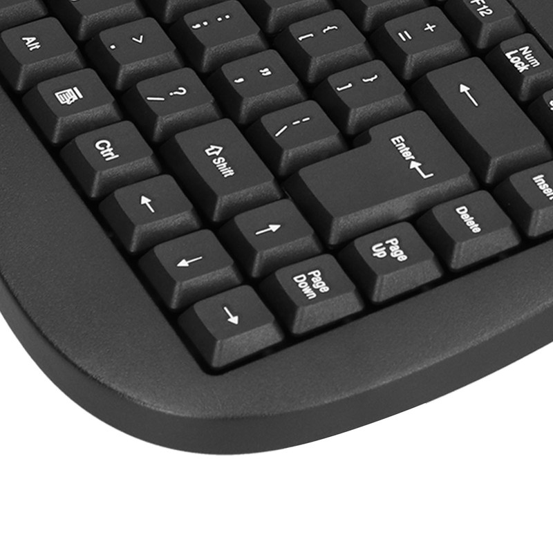 USB Keyboard Durable Plastic 87 Keys KB‑301B Keypads General Ergonomically