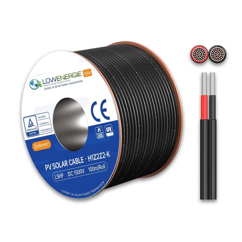 LOWENERGIE Solar Panel Cable H1Z2Z2-K Double insulated 1800V high performance
