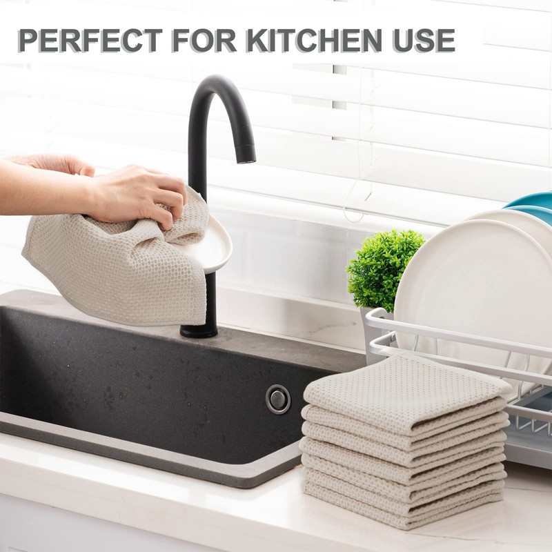 joybest Paños de cocina de algodón, paquete de 8 paños