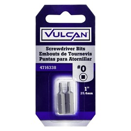 Edward Tools Square Screwdriver Bits - Pack of 2 - Vulcan S2 Chrome Molybdenum Steel - Durable Chrome Finish - Precision Fit for Electric and Manual Screwdrivers