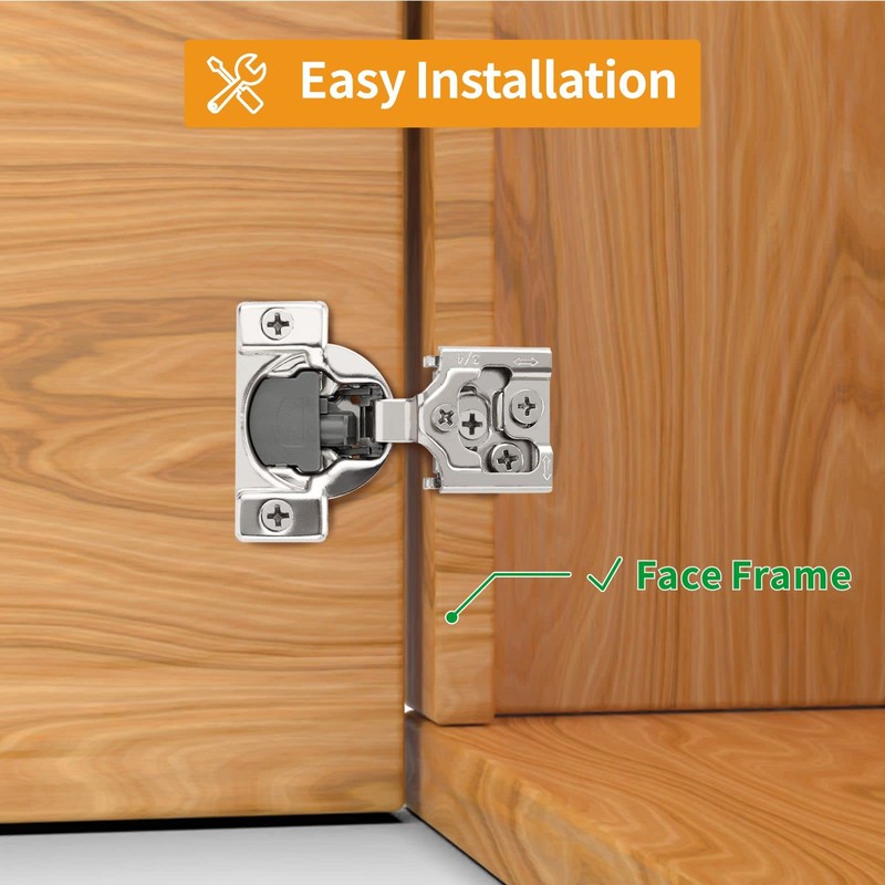 Chibery 2 Pack Soft Close Cabinet Hinges, 3/4 inch Overlay