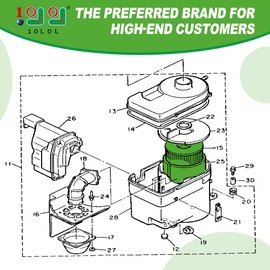 10L0L Golf Cart Tune Up Kit for Yamaha G1 2-Cycle & G14 4-Cycle Gas with 1 × Air Filter, 1 × Sponge, 1 × Fuel Filter and 1 × Spark Plug OEM J10-14417-00 JF7-14450-01