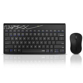 Rapoo 8000M Zubehör Set für Computer, Tastatur und Maus Kabellos, Multi - Mode, Kabellos, Wireless, USB, 2.4GHz, Bluetooth, Multimedia Tasten, 1300 DPI, Schwarz