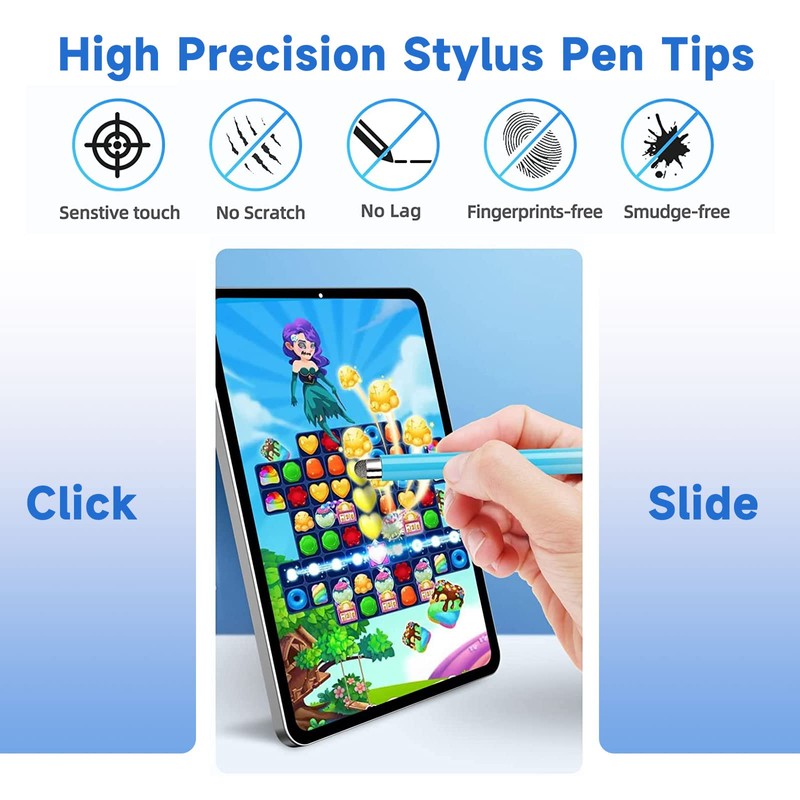 Mesh Fiber Tips (10 Pack) GUUGEI Stylus Pen Replacement Tips