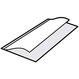 The Library Store Open Edge Adjustable Gloss Bk Jacket Covers 1.5-mil 50 Sheets (10" H x 21" L)