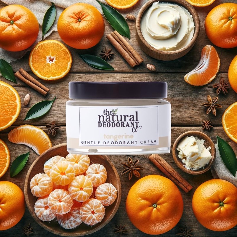 The Natural Deodorant Co, Gentle Deodorant Cream Tangerine 55g, Aluminium