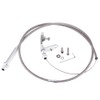 Keenso Th350 Kickdown Cable, Silver Stainless Steel Braided Kickdown Cable